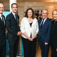 Museum Chairman, Steve Brodeur; GHB's Jared Bowen; Museum Executive Director, Ellie Donovan; David Brooks; and Museum Trustee, Marty Mugar.