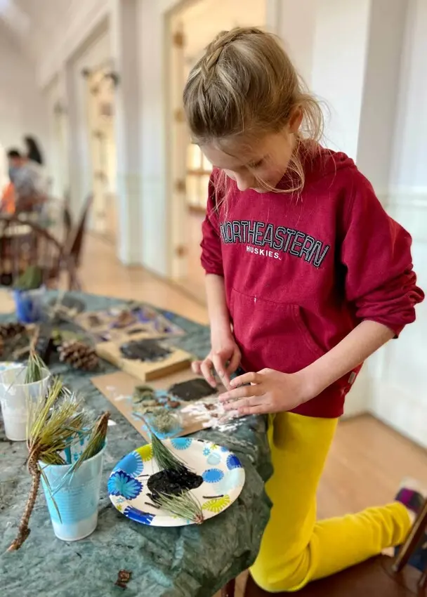 Child table activity creative february vacation