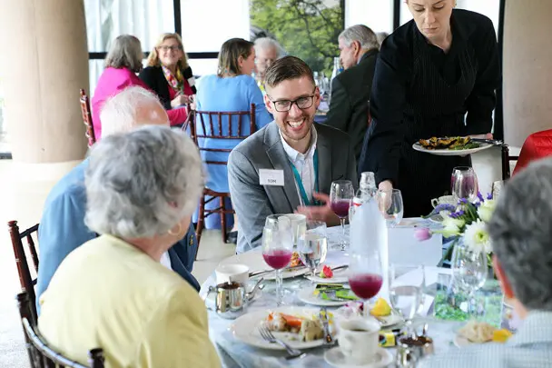 Annual meeting luncheon staff table