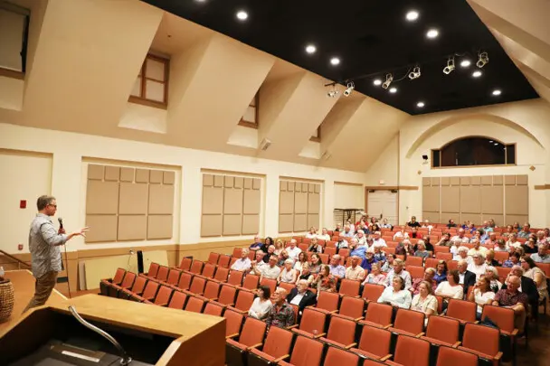 David abel presenting linn theater guests