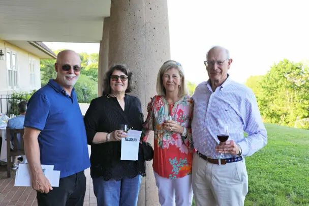 Reception guests patio