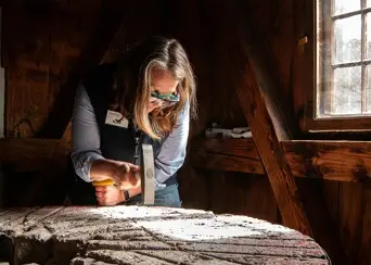 Grist mill stone dressing