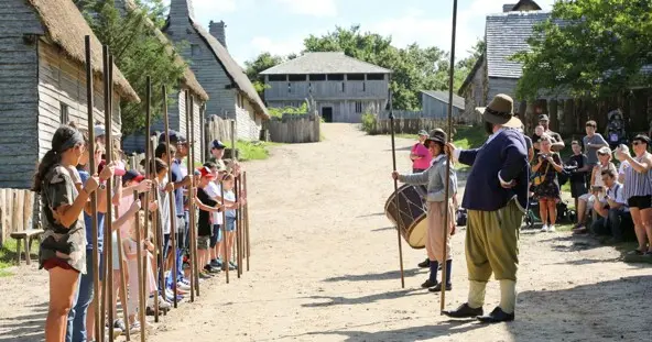Village pike drill guests pilgrims