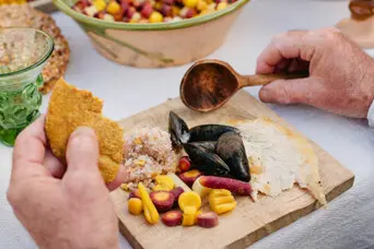 Harvest feast 1621 plate