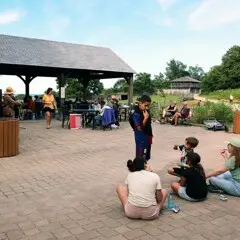 Summer music series kim moberg craft center pavilion crowd