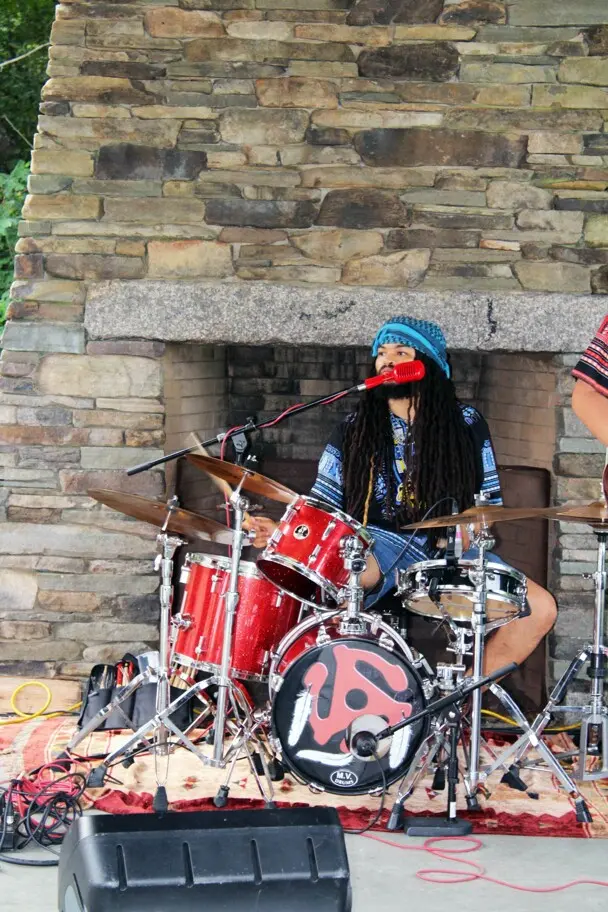Summer music series the groovalottos center pavilion drummer