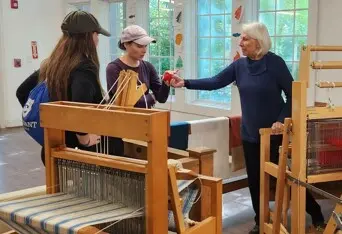 Spinning weaving week craft center