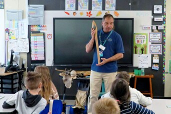 Museum Educator visits a classroom.