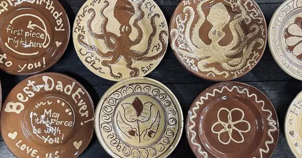 Pottery workshop plates