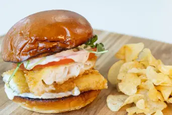 Plentiful Cafe Fried Fish Sandwich