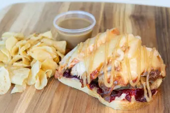 1049 Plentiful Cafe Open Faced Turkey Sandwich