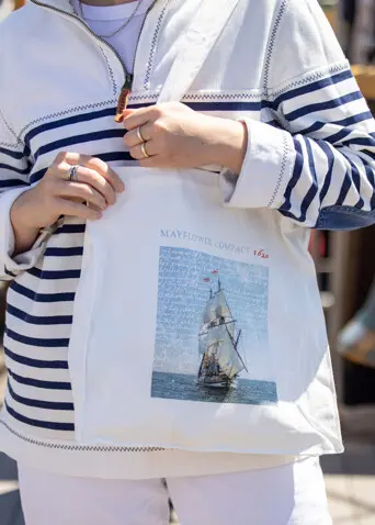 Mayflower Sail Kyle Klein Revolutionary Ideas Started Here Tote Bag