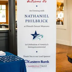 Nathaniel philbrick evening sponsor banner