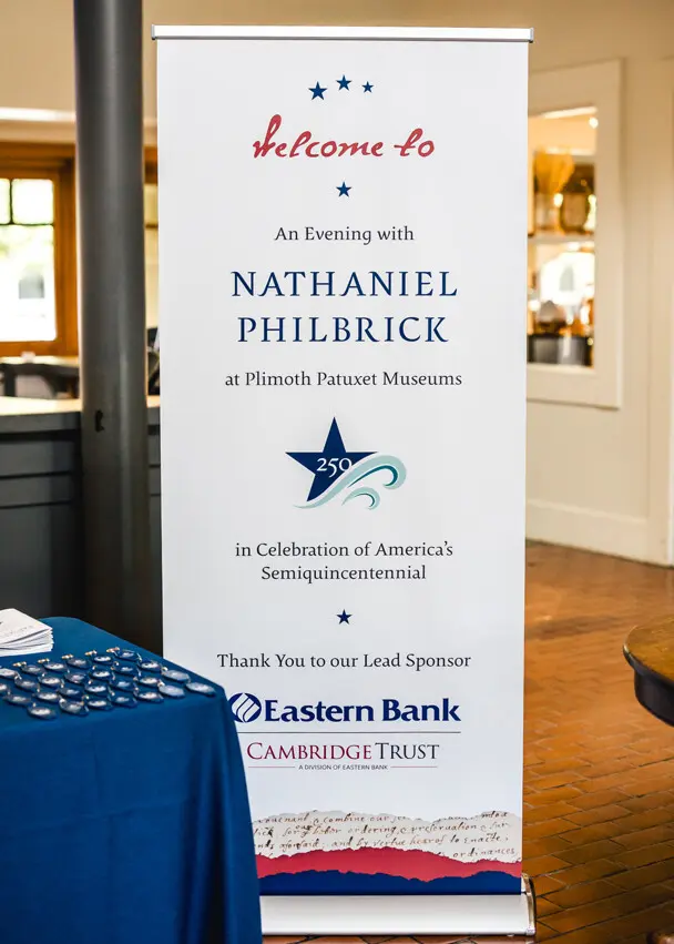 Nathaniel philbrick evening sponsor banner