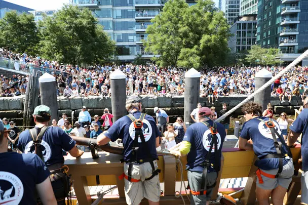 Mayflower II Crew Parade of Sail Docking