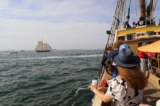 Parade of Sail Capturing the Ships from Mayflower II