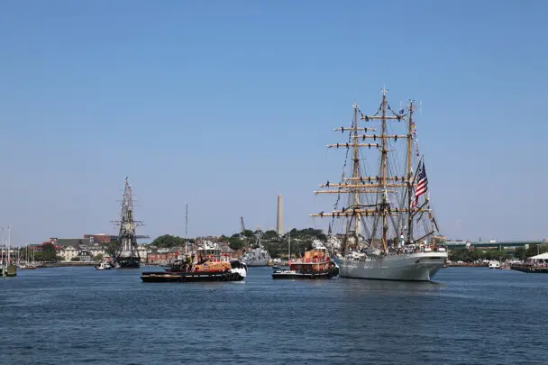 Parade of Sail Constitution Tug Boats Bunker Hill Eagle