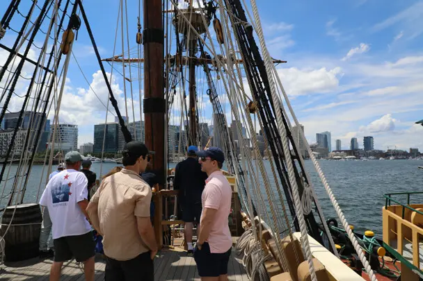 Boston day sail guests skyline mayflower