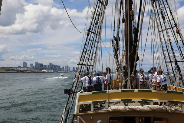 Boston mayflower crew skyline