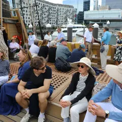 Day sail mayflower boston passengers gather
