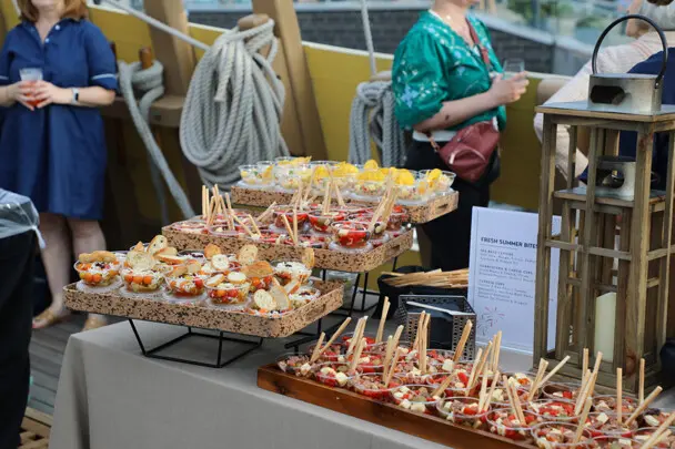 Mayflower boston reception catering table display