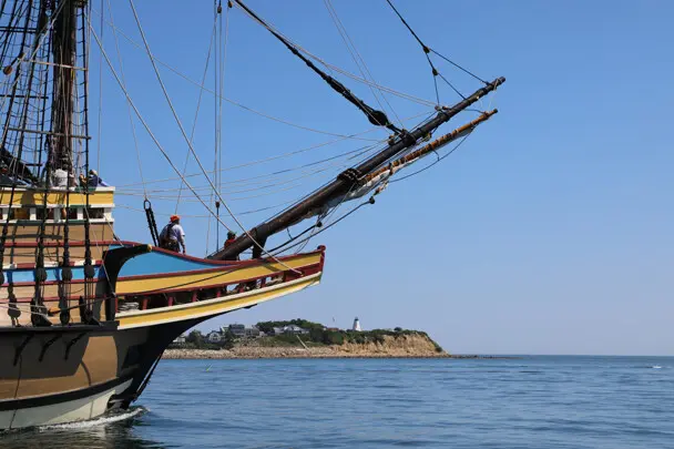 Mayflower bow crew lighthouse