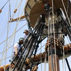 Mayflower crew aloft