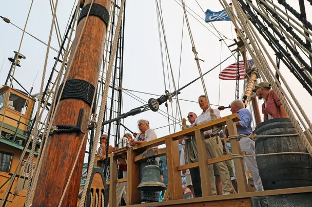 Sail boston 2026 sunset sail guests main mast tug boat