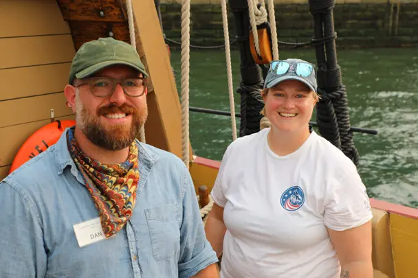 Sail boston 2026 sunset sail mayflower crew museum staff