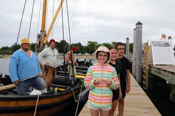 Shallop dartmouth wharf crew kids