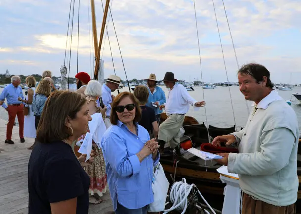 Fuller shallop nantucket great harbor yacht club dock