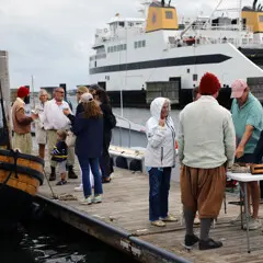 Fuller shallop nantucket yacht club dock steamship