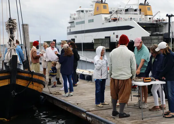 Fuller shallop nantucket yacht club dock steamship
