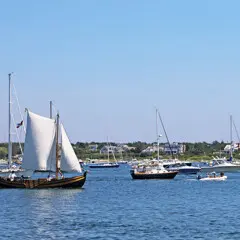 Fuller shallop sailing nantucket harbor