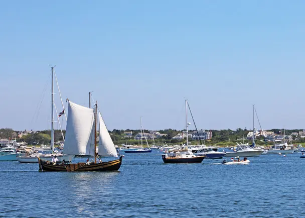 Fuller shallop sailing nantucket harbor