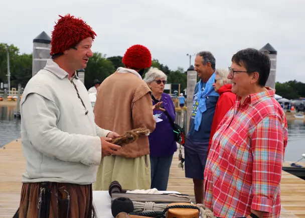 Shallop dartmouth wharf crew public education table