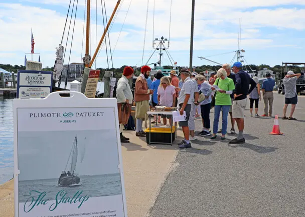 Shallop westport education table plimoth patuxet sign