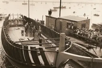 Mayflower under construction