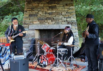 The Groovalottos perform at the Craft Center Pavillion