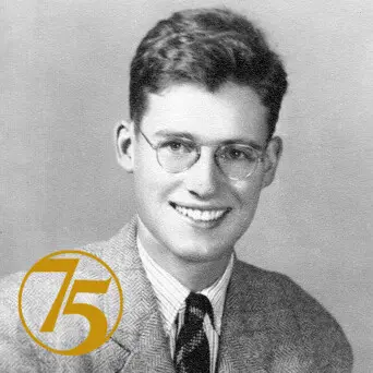 Harry hornblower with 75 logo