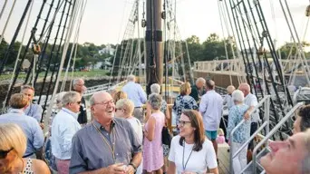 People on deck of mayflower ii