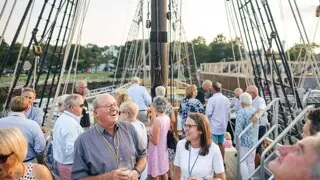 People on deck of mayflower ii