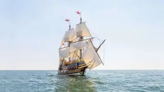 Tall ship on sea