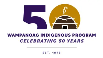 Wampanoag Indigenous Program Celebrating Fifty Years Est 1973 logo