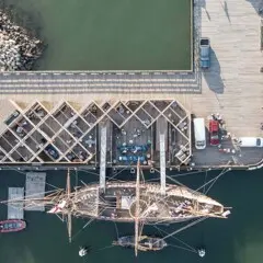 Aerial view of Mayflower II.