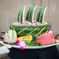 Watermelon fruit Mayflower II display.